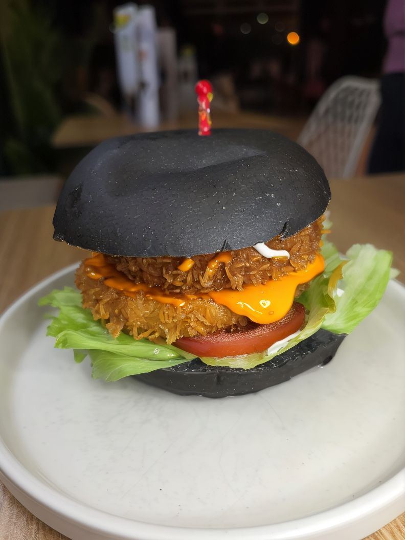 Hamburguesa de pollo crujiente